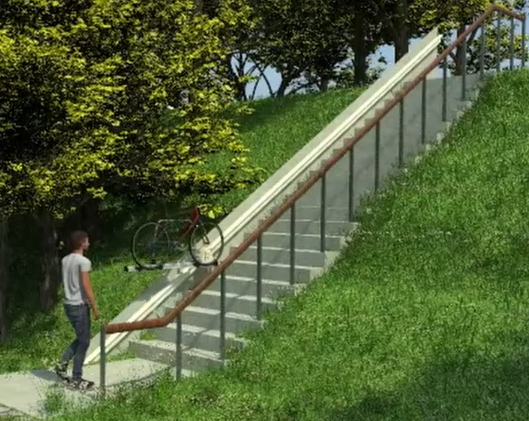 Bike Lift Treppe, Velo Lift Treppe, Rad Lift Treppe, Rad Lift schrg, Bike Lift group